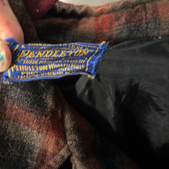 Pendleton Unisex USA Made Pure Virgin Wool Flannel Style Light Jacket Button-up - Picture 6 of 6